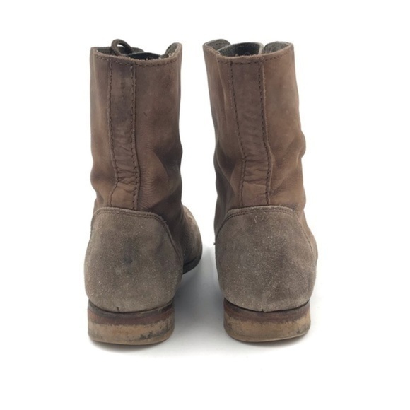 Free People Truemay Brown Suede Leather Lace Up Boots Size 39 - Picture 5 of 10